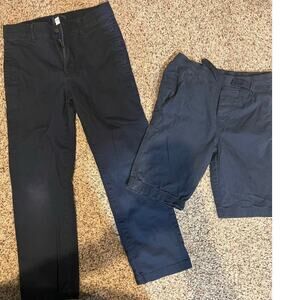 Boys size 8 uniform pants/shorts, navy, chino, Children's Place/Izod, School